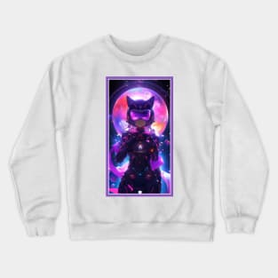 Anime Cute Cat Girl | Sci-Fi Manga Girl Anime Art Crewneck Sweatshirt